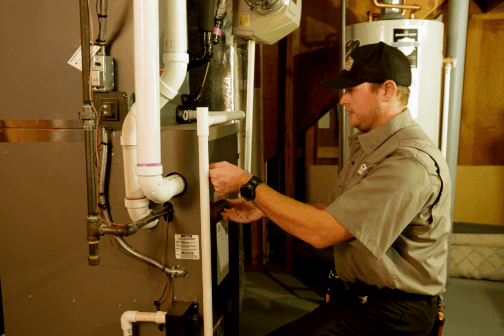 Bluflame tech checking furnace